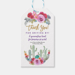 Mexican Fiesta Drive by Baby Dusche danke Ihnen Ta Geschenkanhänger