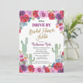 Mexican Fiesta Drive by Bridal Dusche Einladung (Stehend Vorderseite)