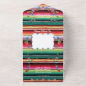 Mexican Fiesta Embroidery Floral Wedding All In One Einladung (Außenbereich)