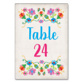 Mexican Fiesta Embroidery Tischnummern (Rückseite)