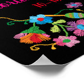 Mexican Fiesta Embroidery Welcome Poster (Ecke)