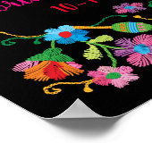 Mexican Fiesta Embroidery Welcome Poster (Ecke)