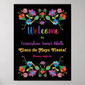 Mexican Fiesta Embroidery Welcome Poster (Vorne)