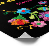 Mexican Fiesta Embroidery Welcome Poster (Ecke)