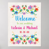 Mexican Fiesta Embroidery Welcome Poster (Vorne)