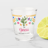 Mexican Fiesta Family Wiedersehen Keepake Schnapsglas (Vorderseite)