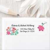 Mexican Fiesta Floral Adressetiketten (Insitu)