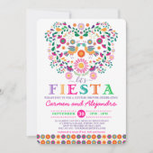 Mexican Fiesta Floral Co-Ed Bridal Shower Einladung (Vorderseite)