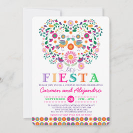 Mexican Fiesta Floral Co-Ed Bridal Shower Einladung