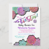 Mexican Fiesta Floral Mandala Baby Shower Einladung (Vorderseite)
