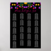 Mexican Fiesta Floral Table Seekarten Poster (Vorne)