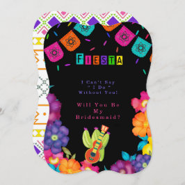 Mexican Fiesta Florals wirst du meine Bridesmaid s Einladung