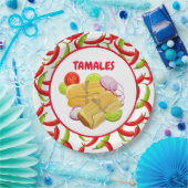 Mexican Fiesta Food Tamale Party Paper Plate Pappteller (Party)