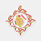 Mexican Fiesta Food Tamale Party Serviette (Ecke)