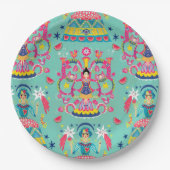 Mexican Fiesta Frida Pappteller (Vorderseite)