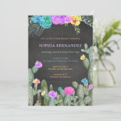 Mexican Fiesta Gender Neutral Baby Shower Einladung (Stehend Vorderseite)