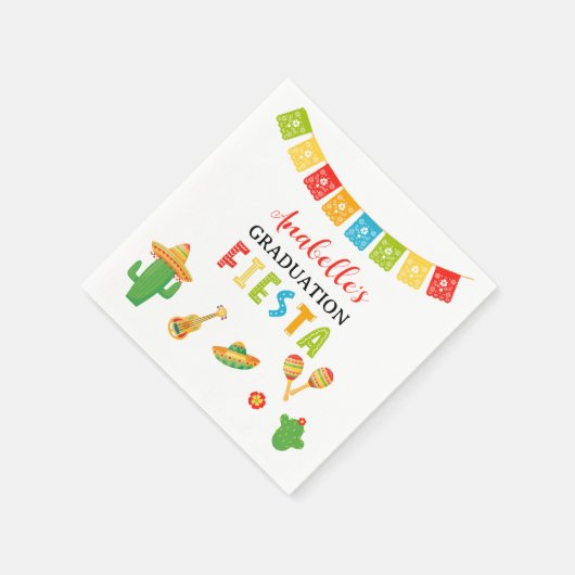 Mexican Fiesta Graduation Party Serviette (Ecke)