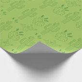 Mexican Fiesta Green Cactus Geschenkpapier (Ecke)