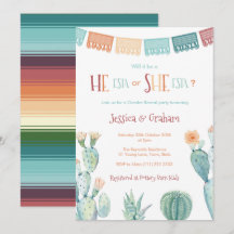 Mexican Fiesta He Esta She ESTA Unisex Baby Shower