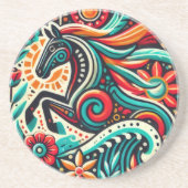 Mexican fiesta horse getränkeuntersetzer (Vorne)