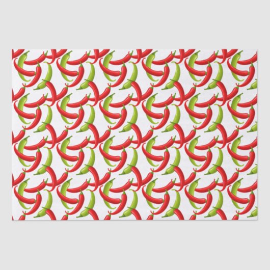 Mexican Fiesta Hot Chili Paprikaschoten Seidenpapier (Vorderseite)