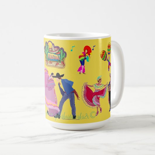 "Mexican Fiesta" Kaffeetasse (VorderseiteRechts)
