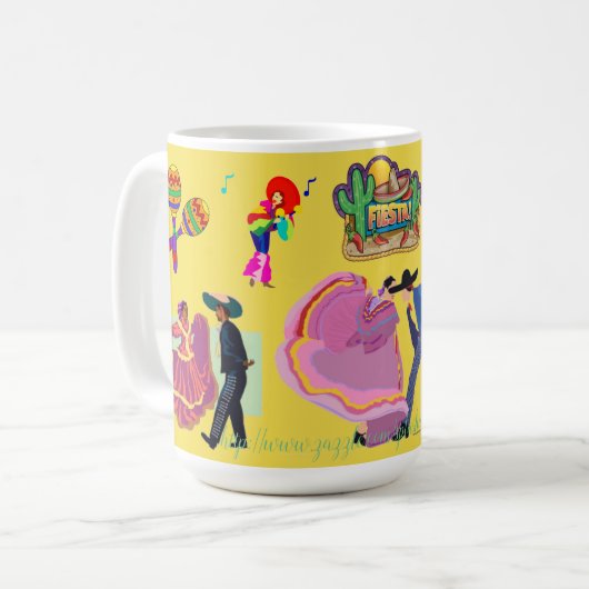 "Mexican Fiesta" Kaffeetasse (Vorderseite Links)