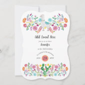 Mexican Fiesta Llama Folk Blume Cacti ANY EVENT Einladung (Vorderseite)