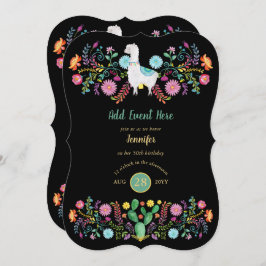 Mexican Fiesta Llama Folk Blume Cacti ANY EVENT Einladung