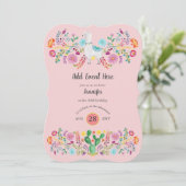 Mexican Fiesta Llama Folk Blume Cacti ANY EVENT Einladung (Stehend Vorderseite)