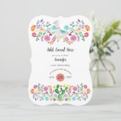 Mexican Fiesta Llama Folk Blume Cacti ANY EVENT Einladung (Stehend Vorderseite)