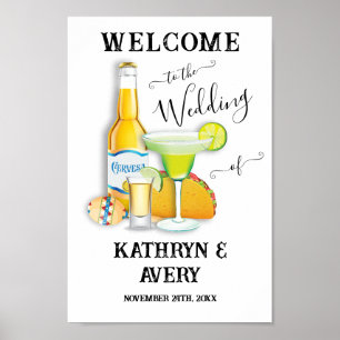 Mexican Fiesta Margarita Begrüßungszeichen Poster