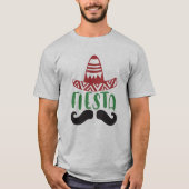 Mexican Fiesta Mustache-Sombrero Design T-Shirt (Vorderseite)