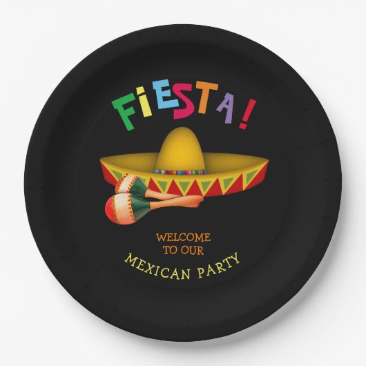 Mexican Fiesta oder Cinco de Mayo Pappteller (Vorderseite)
