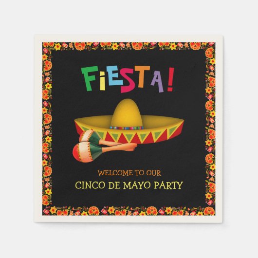 Mexican Fiesta oder Cinco de Mayo Serviette (Vorderseite)