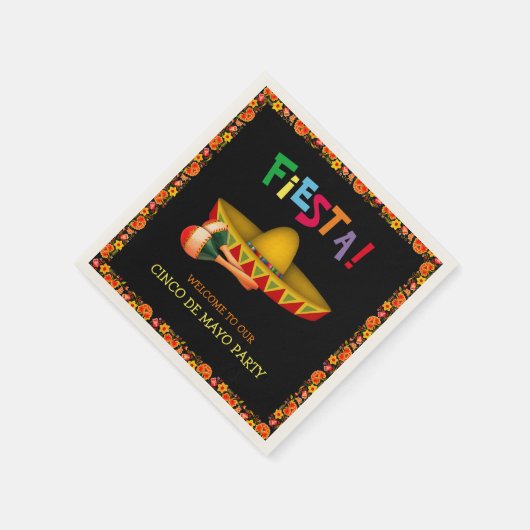 Mexican Fiesta oder Cinco de Mayo Serviette (Ecke)