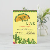 Mexican Fiesta 💃 Paare Dusche Taco Bout Liebe Einladung (Stehend Vorderseite)