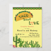 Mexican Fiesta 💃 Paare Dusche Taco Bout Liebe Einladung (Vorderseite)