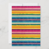 Mexican Fiesta Papel Picado Baby Dusche Einladung (Rückseite)