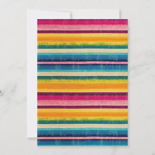 Mexican Fiesta Papel Picado Baby Dusche Einladung (Rückseite)