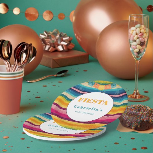 Mexican Fiesta Papel Picado Baby Dusche Pappteller (Multi)