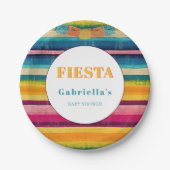 Mexican Fiesta Papel Picado Baby Dusche Pappteller (Vorderseite)