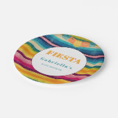 Mexican Fiesta Papel Picado Baby Dusche Pappteller (Schrägansicht)