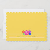 Mexican Fiesta Papel Picado Flag YELLOW Wedding Einladung (Rückseite)