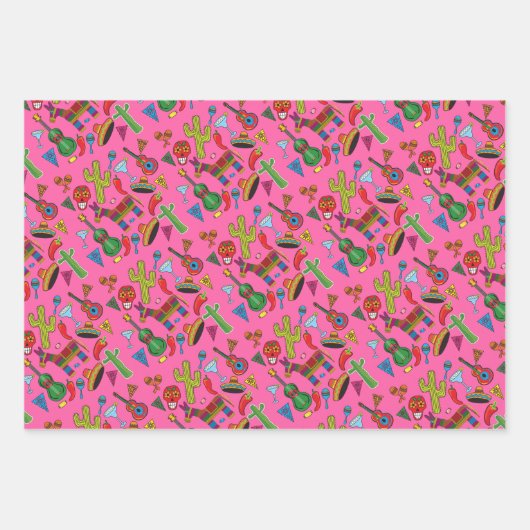 Mexican Fiesta Party Images Geschenkpapier Set (Vorderseite 3)