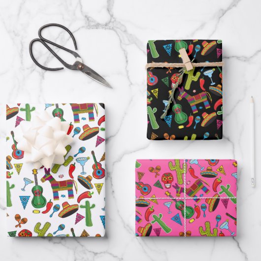 Mexican Fiesta Party Images Geschenkpapier Set (Vorderseite)