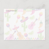 Mexican Fiesta Party Sombrero Saguaro Limone Papri Einladungspostkarte (Rückseite)