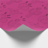 Mexican Fiesta Pink Cactus Geschenkpapier (Ecke)