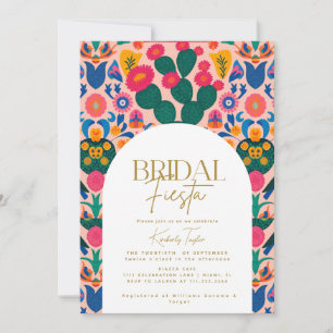 Mexican Fiesta Pink Floral Bridal Fiesta Dusche Einladung