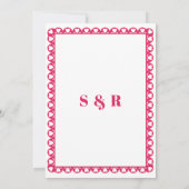 Mexican Fiesta Pink Papel Picado Boho Wedding Save The Date (Rückseite)